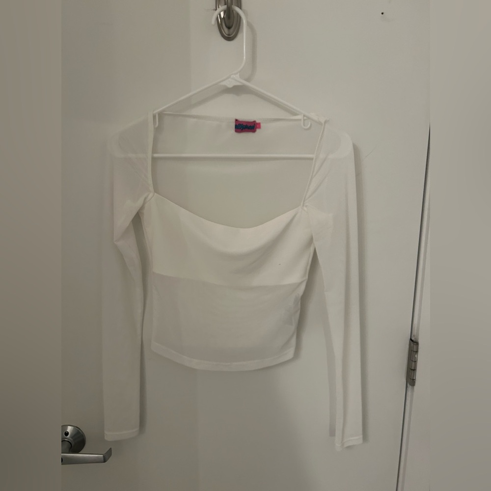 Edikted white mesh top